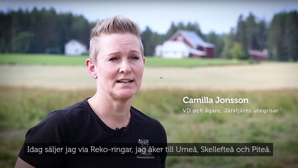 Skärm-avbild på Camilla Jonsson från filmen om Matverket