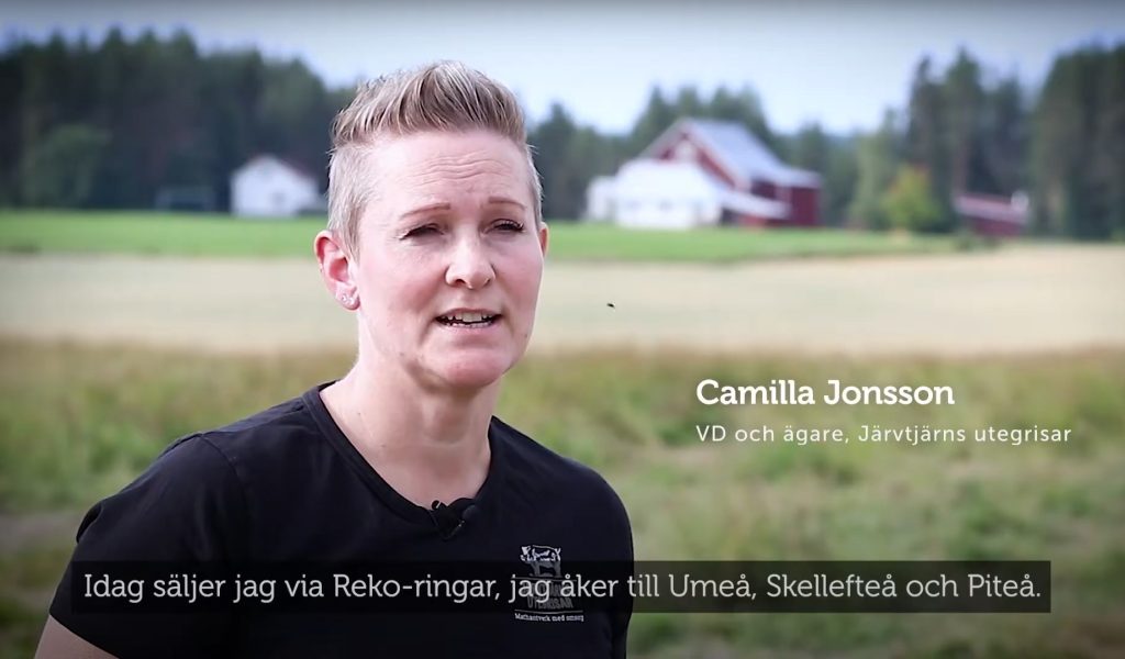 Skärm-avbild på Camilla Jonsson från filmen om Matverket